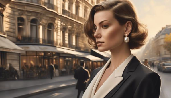 Une élégante lady incarnant le chic intemporel